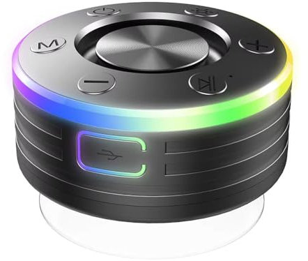 Pesfehhy Altavoz Bluetooth para Baño Resistente Al Agua IPX7, A Prueba de Polvo y Golpes, Mini Altavoz Inalámbrico con Radio FM Incorporada