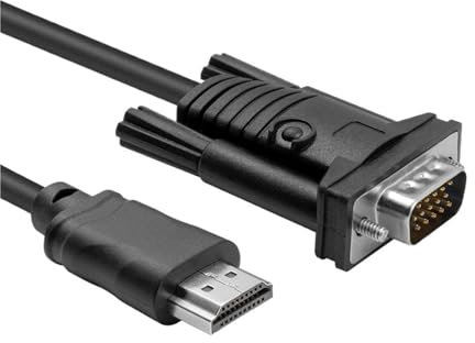 AKDDNZX Câble convertisseur vidéo HDMI vers VGA mâle, Adaptateur HD-15 1080p 1,5 m for projecteur DVD, Playstation 4, PS4/3, TV Box vers Moniteur