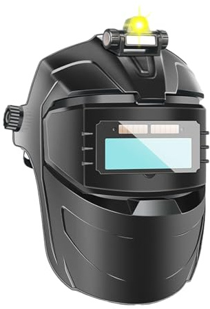 Maschera di saldatura degli strumenti, casco da saldatura automatico a energia solare, protezione per faccia a tonalità larga, lente scura automatica, design a faccia , comodo regolabile, per ri