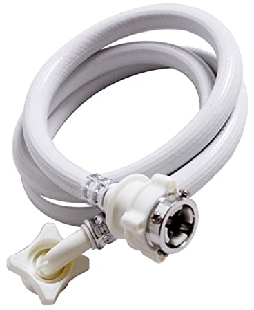 HOODANCOS 1.5m Tubo Alimentazione Acqua Per Lavatrice Flessibile Da Metri Connettore in Acciaio Inossidabile Alimentazione Per Collegamento Idrico