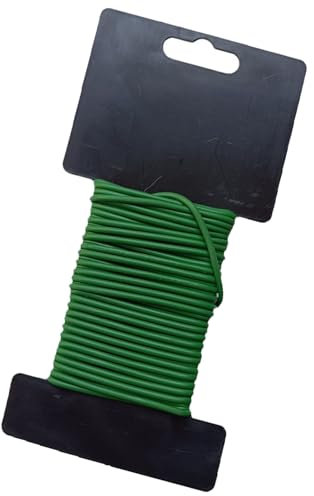 Lazos verdes para plantas de 2,5 mm, alambre de jardín suave de 10 m, alambre grueso para atar rosas trepadoras y plantas de apoyo, suministros de jardín duraderos y flexibles