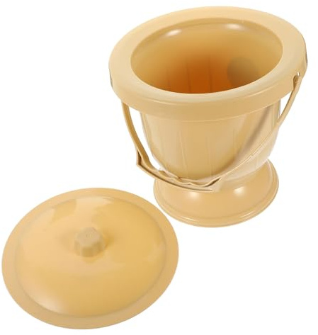 SMASOLO Pot De Chambre Et Bassin De Lit Avec Couvercle Seau Urinoir Plastique Pour Adulte Crachoirs Nocturnes Pratiques