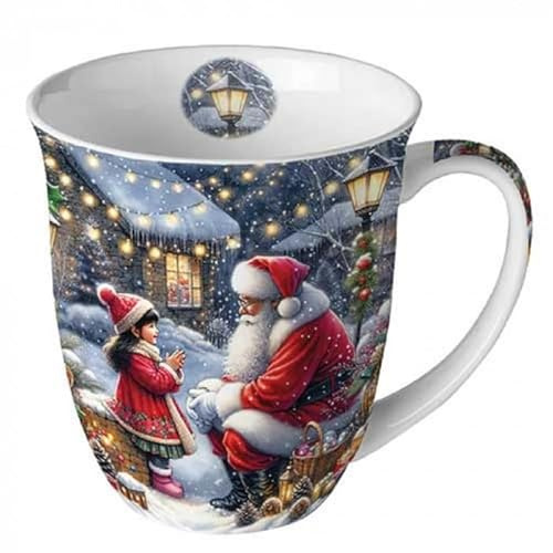 Ambiente Tasse Gespräch mit dem Weihnachtsmann, Becher mit ca. 400ml Inhalt