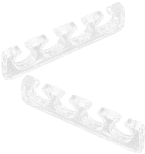 LOLIPPYY 2 Stück Teiliges Silikon Zehentrenner Transparent Weich Leicht Fuß Zehenspreizer Pediküre Lackierhilfe Damen Fußpflege Nail Art Zubehör
