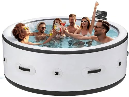 Vasca Idromassaggio Gonfiabile 4–6 Persone, 150 Getti, 40 °C, LED, 206 cm