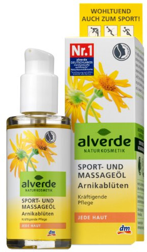 Alverde Sport- und Massageöl Arnikablüten , 6er Pack (6 x 100 ml)