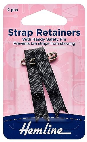 Shoulder Strap Retainer with Safety Pin: Black