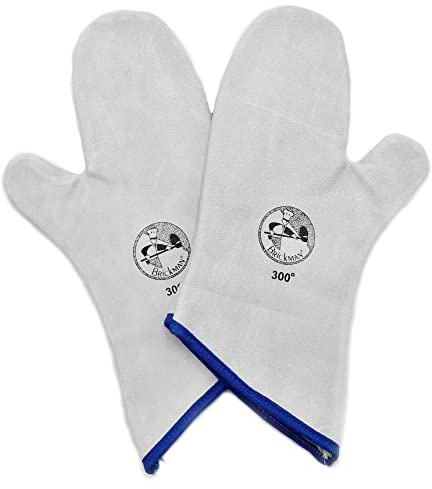 Gants de four Poignée poignet de diagonale professionnelles en cuir de 300 °c