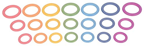 TickiT 73977 Rainbow Wooden Rings - Pack of 21