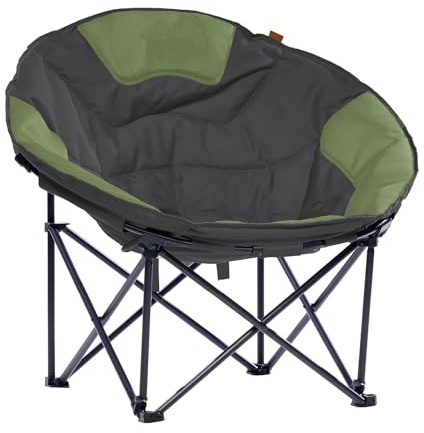 Skandika Fauteuil de Camping Moonchair XXL | Grande Chaise de Camping Confortable, Rond, rembourré, Pliable, poignée et Sac de Transport, Pieds antidérapants, Robuste | Max. 150 kg