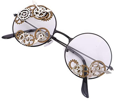 Amosfun 1 Stk Getriebe gläser leuchtbrillen faschingsbrille party brillen geschenke für freundinen schnapsgläser Partybrille Brillen Requisiten Cosplay Ausrüstung Brillenkette schmücken