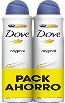 Dove Pack Ahorro Desodorante Aerosol 48h Original Sin Alcohol para Mujer, con Aceite Nutritivo 100% Natural y 1/4 de Crema Hidratante, Pack de 2 x 200 ml
