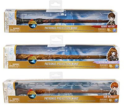 Spin Master Games Wizarding World Harry Potter, Patronus Projection Wand de 33 cm, Jouets pour Enfants à partir de 6 Ans