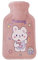 Bouillotte avec housse en fourrure douce et moelleuse de 350 ml, petite bouillotte en caoutchouc naturel pour soulager la douleur, le ventre, le dos, les crampes menstruelles, le cou, la thérapie par