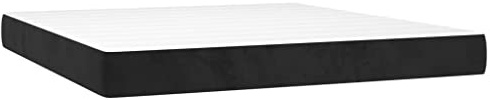 vidaXL Taschenfederkernmatratze Mittel Matratze Bett Matratzen Taschenfederkern Federkernmatratze Schaumstoffmatratze Schwarz 180x200x20cm Samt