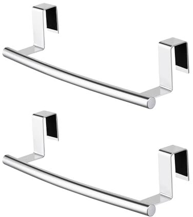 KES Appendi Asciugamani Cucina Porta Strofinacci Cucina Acciaio Inossidabile SUS304 Porta Salviette Barra Asciugamani 2 Pezzi Lucidato, KTH200S26-P2