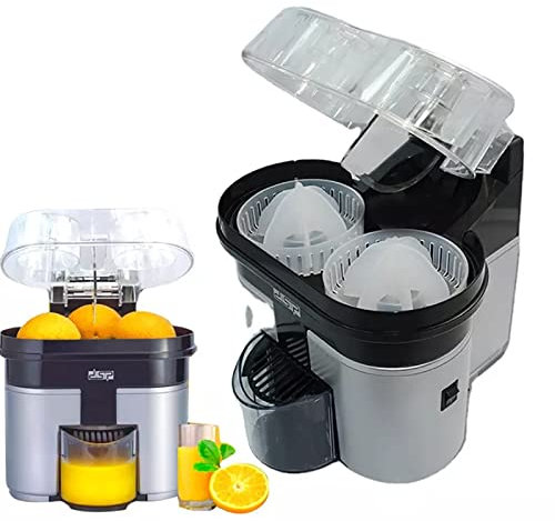 THREMA Exprimidor Eléctrico De Zumo De Naranja Doble, Triturador Eléctrico Rápido De Zumo De Naranja Doble 90 W, Triturador Interno, Accesorio Cónico Extraíble, Adecuado para Zumo De Naranja Pomelo