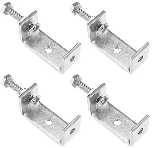 ECSiNG 4 Stück Schraubzwingen in C-Form, robust, aus 304 Edelstahl, C-Klemmen, Holzbearbeitung, Befestigung, Klemme, Kiefer, Tiger-Öffnung, Zange für Heimwerker, Autoreparatur, Stil 1