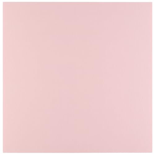 Florence Tonkarton 30,5 x 30,5 cm - 10 St. mit Leinen Struktur Rose (Rosa) 250 g - Scrapbooking Bedarf und Bastelpapier für Kartenbasteln, Scrapbooking und Journaling - Reißfest Buntpapier
