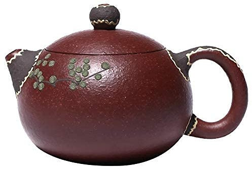 Juego De Té Nueva Tetera Xishi Clásica Yixing Teteras con Filtro De Arcilla Púrpura Tetera De Belleza Mineral Crudo Boutique Hecha A Mano Juego De Té Zisha Regalos Juego De Té De 140 Ml Alta Ambición