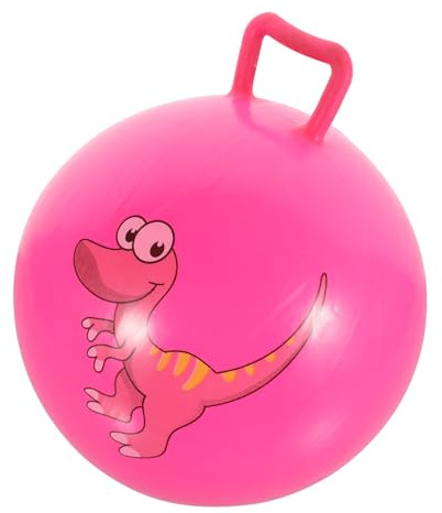 GARVALON Aufblasbarer Hüpfball Für Kinder 25cm Mit Griff Rot Fördert Koordination Und Balance Indoor Und Outdoor Spielzeug Geeignet Für 3 Jahre Und Älter