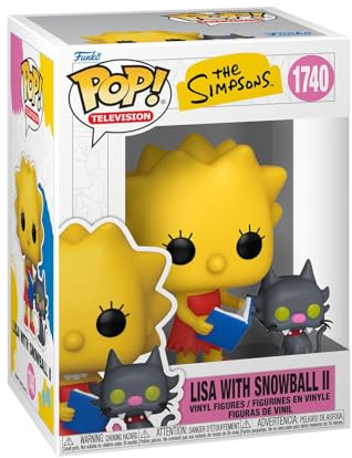 Funko Pop! & Buddy: The Simpsons - Lisa Simpson & Snowball | Merchandising Oficial de Cartoon/Animation - Figura de Vinilo Coleccionable para Decoración - Regalo Friki de Cumpleaños