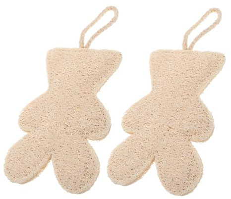 minkissy 2piezas Cepillo De Baño De Lufa Esponjas De Lufa Forma De Osito Exfoliante Corporal Para Ducha Para Adultos Para Baño