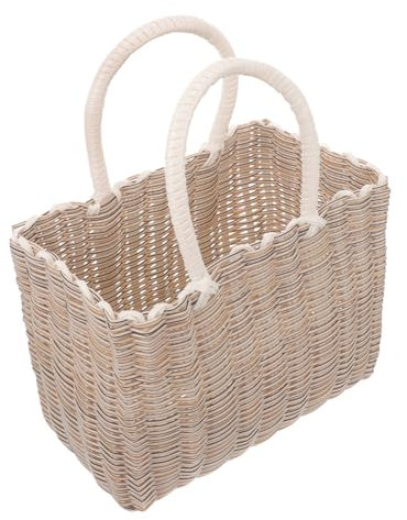 Yardwe Cestino Della Spesa Cestini Portaoggetti Carrello Pieghevole Per Esterni Cestino Da Picnic Portatile Della Spesa Portatile A Mano Della