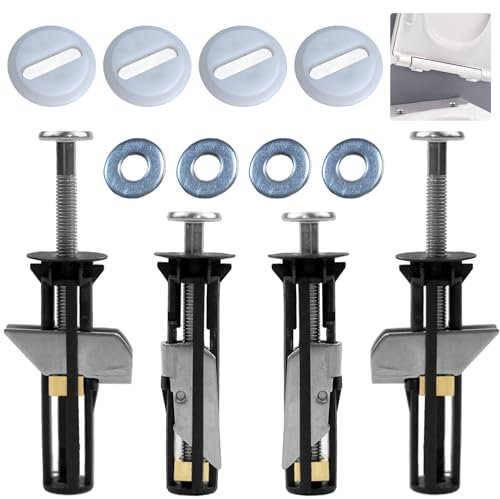 DGMI WC Sitz Befestigung Set - Edelstahl Toilettensitz Montage Schrauben Mit Mutter für Toilette Top Zubehör