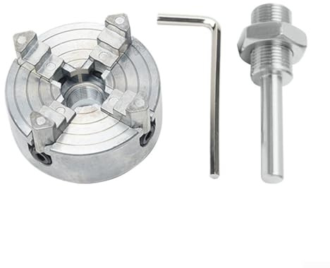 Portabrocas compatible con mini torno con diseños de 3 mandíbulas y 4 mandíbulas para una gama de tareas y proyectos de carpintería
