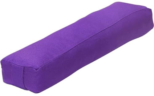 Pranayama Bolster mit Kapok-Füllung – 63x15x8 cm – Yoga Atemkissen für Pranayama, Yin Yoga & Meditation (Lila)