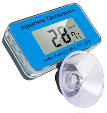Digital Display Aquariums Thermometers With Strong Suction Cup For Fishtanks Precise Water Temperature