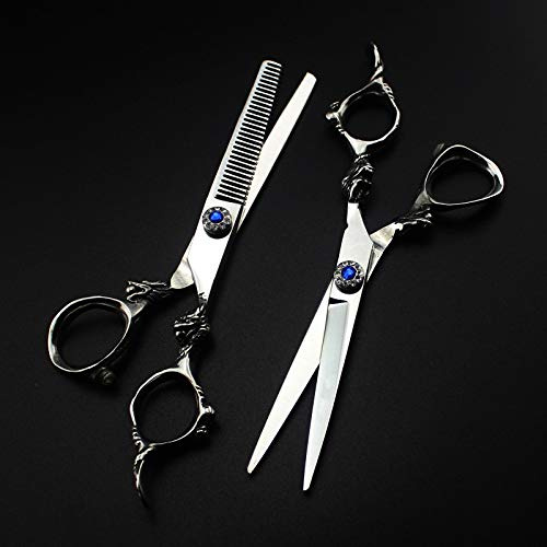 Haarschneideschere, 6 Zoll, professionelle Japan 440c Blue Gem Haarschneideschere für Friseure, Haarschnitt, Effilierschere, Friseurschere von