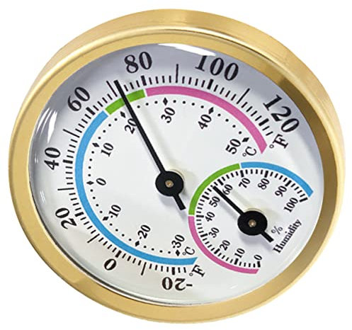 TINEASUR Termómetro Higrómetro De Pared Para Medir Temperatura y Humedad Interiores Diseño Colgante Fácil Instalación Para Hogar y Oficina