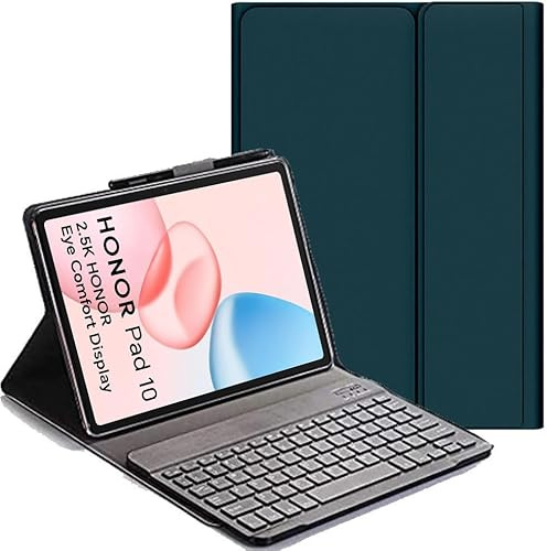 YHFZR Teclado Funda para Honor Pad 10 Tablet 12,1 Pulgada - QWERTY Slim Teclado Wireless Keyboard Case con Magnético Desmontable Inalámbrico Bluetooth para Honor Pad 10 Tablet 12,1 Pulgada, Verde