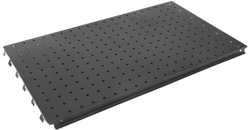 HOMSFOU Pannello da parete con pannello forato a 52 fori per banco da lavoro per garage Consiglio di stoccaggio perforato per strumenti Articoli Organizzazione Design nero per un utilizzo efficiente