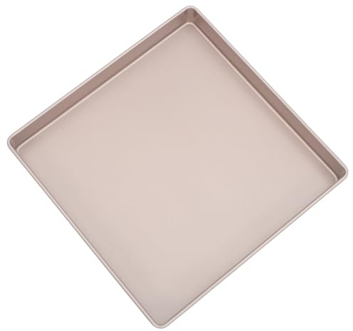 LIFKOME Teglia da Forno Quadrata Antiaderente in Acciaio al Carbonio Resistente al Calore per Torte Cheesecake e Lasagne Stampi Dorati per Cottura Uniforme e Uso Professionale