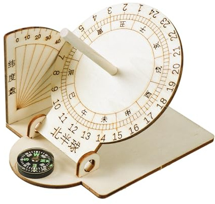 Modelli di meridiane in legno, decorazioni scientifiche per la casa per gli appassionati di scienza, orologio strumento didattico di geografia scientifica, ornamento da scrivania
