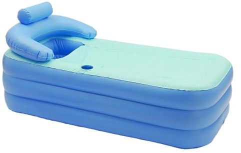 Aufblasbare Badewanne, tragbar, aufblasbar, aus PVC mit Sitzmatte – Hydromassage | für Entspannungs- und Whirlpools