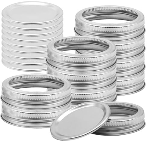 Ferizzia 10 Stück Mason Jar Deckel, 86mm Schraubdeckel für Gläser Deckel | für Marmeladengläser Twist Off Deckels Einmachdeckel Deckels für Gläser, für Mason Gläsers Pickles, Bonbons Oder Konfitüren