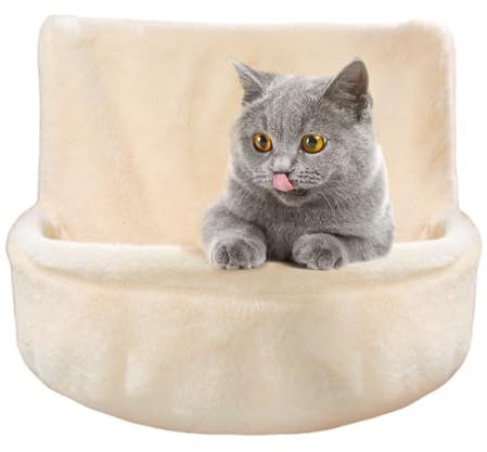 LLLmhuaa Cama calefactora para gatos, hamaca de felpa suave, desmontable, grande, nido de descanso para dormir para varios tamaños, cama de felpa suave para gatos