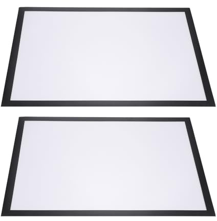 MUELODSIC Lot de 2 sets de Cadres Photo Magnétiques Auto-Adhésifs A3 en Plastique Noir Cadres d'Affichage pour Peintures Diamant Certificats et Documents Muraux Décoration Intérieure