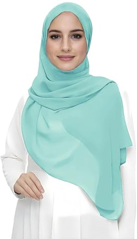 Lina & Lily Damen Muslim Premium Chiffon Hijab Kopftuch Schal aus Leicht Stoff
