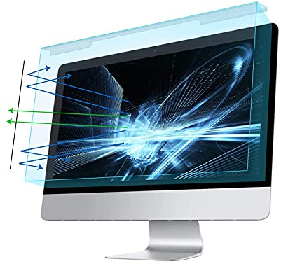MOSISO Bildschirmschutzfolie 25-27 Zoll 16:9 für 25/25,5/26,5/27 Monitor | Blaulichtfilter UV Displayschutzfolie, Kratzfest, Anti-Fingerabdruck für Breitbild Desktop PC LED Monitore, 63,5 x 41,5 cm