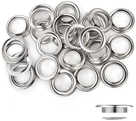 Ösen Set 25 Stück Ösenzange mit Metall Ösen und Unterlegscheiben für Planen Stoffvorhänge Planen 25mm Innendurchmesser