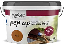 Pep up Outdoor-Lasur f. Carports & Zäune (Teak)