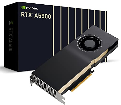 PNY NVIDIA RTX A5500 Scheda Grafica Professionale 24GB GDDR6 PCI Express 4.0x16, Dual Slot, 4X DisplayPort, 8K Support, Ventola Ultra Attiva, 13659239000