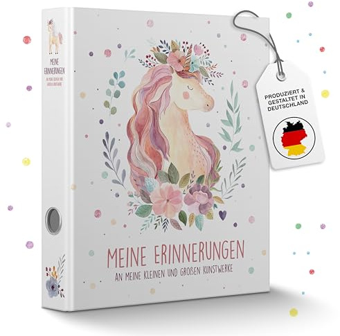 Sammelordner Meine Erinnerungen mit Griffloch – KITA Ordner – Sammelordner Kindergarten – 100% in Deutschland gefertigt – inkl. EXTRA Schatzsuche-Spiel – Geschenk – Einorn Boho