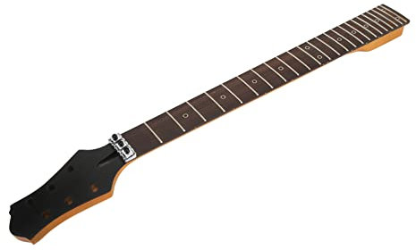 Changor Electric Guitar Neck , Comfortable Wood Beautiful Texture Guitar Neck Fingerboard 24 Fret Smoothly for Performance