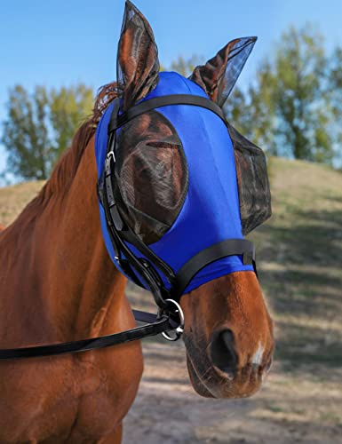 Horse Fly Mask with Ears, Fly Mask for Horses, Breathable Mesh